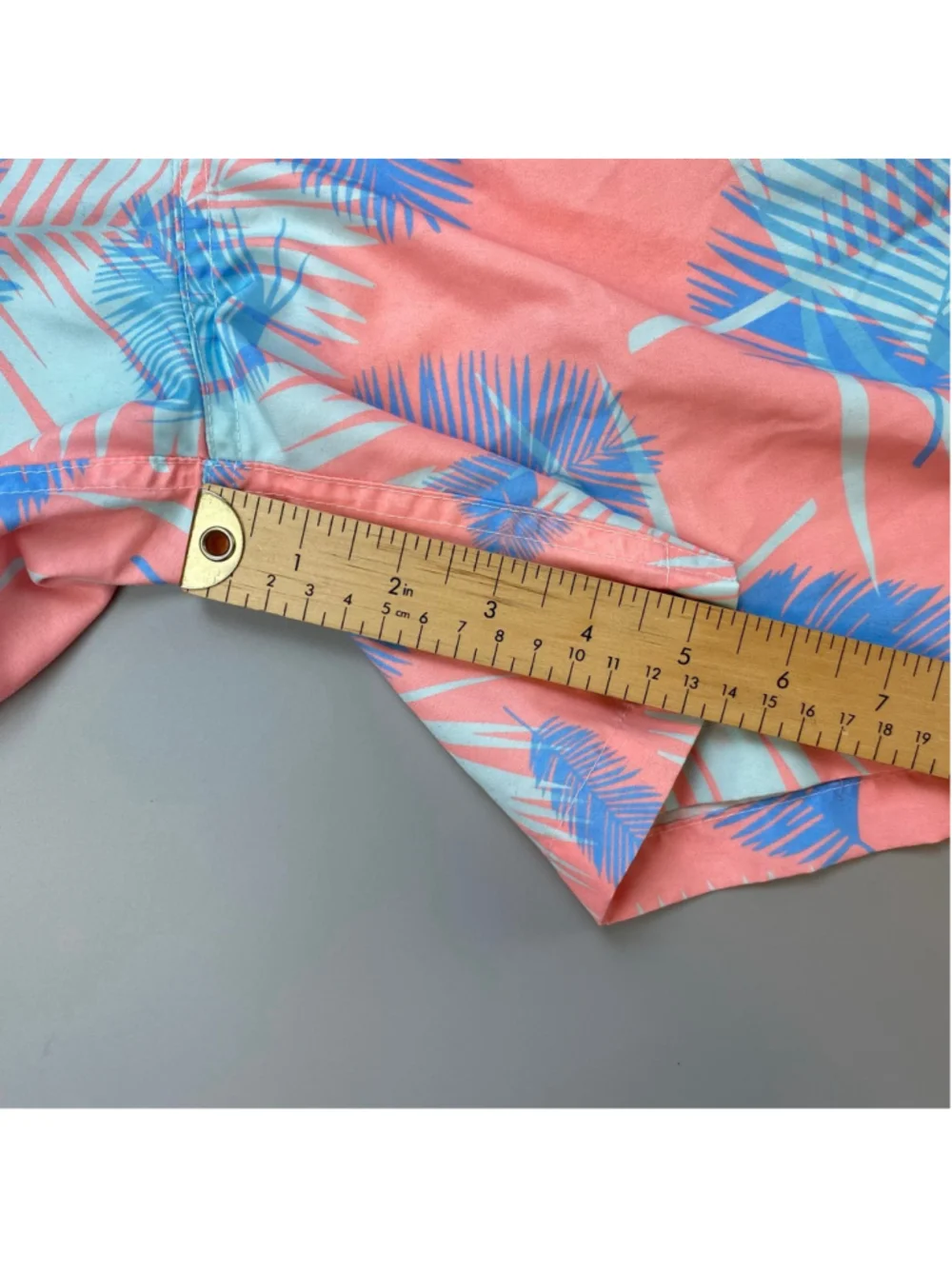 Boardies Swim Trunks Mens XL Pink Blue Palm Coastal Beach California Preppy